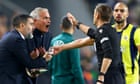 Mourinho says it’s best he doesn’t manage a team in Uefa competitions after sending off  – video