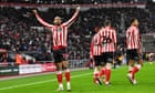 Nervy Sunderland hold off 10-man Portsmouth thanks to Isidor’s early goal