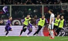 European football: Fiorentina dent Inter title hopes, Barça rout Valencia in cup