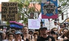 Thousands march at trans youth rallies opposing Queensland puberty blockers ban, organiser says