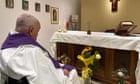 Pope seen praying at hospital chapel in photo released by Vatican