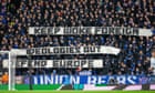 Rangers tell fans behind ‘shameful’ banner to stay away after Uefa charge