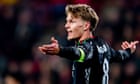 Ødegaard admits he has ‘not been good enough’ for Arsenal this season