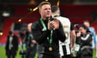 Eddie Howe says he will never forget the day Newcastle broke their trophy duck