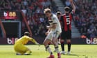 Højlund rescues point for Manchester United to deny 10-man Bournemouth