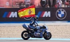 MotoGP: Álex Márquez reigns in Spain to take title lead as brother Marc crashes