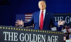 Trump hails achievements of first 100 days despite polls revealing American disapproval on economy – live