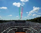 Alex de Minaur progresses despite distraction of aerial display at Italian Open
